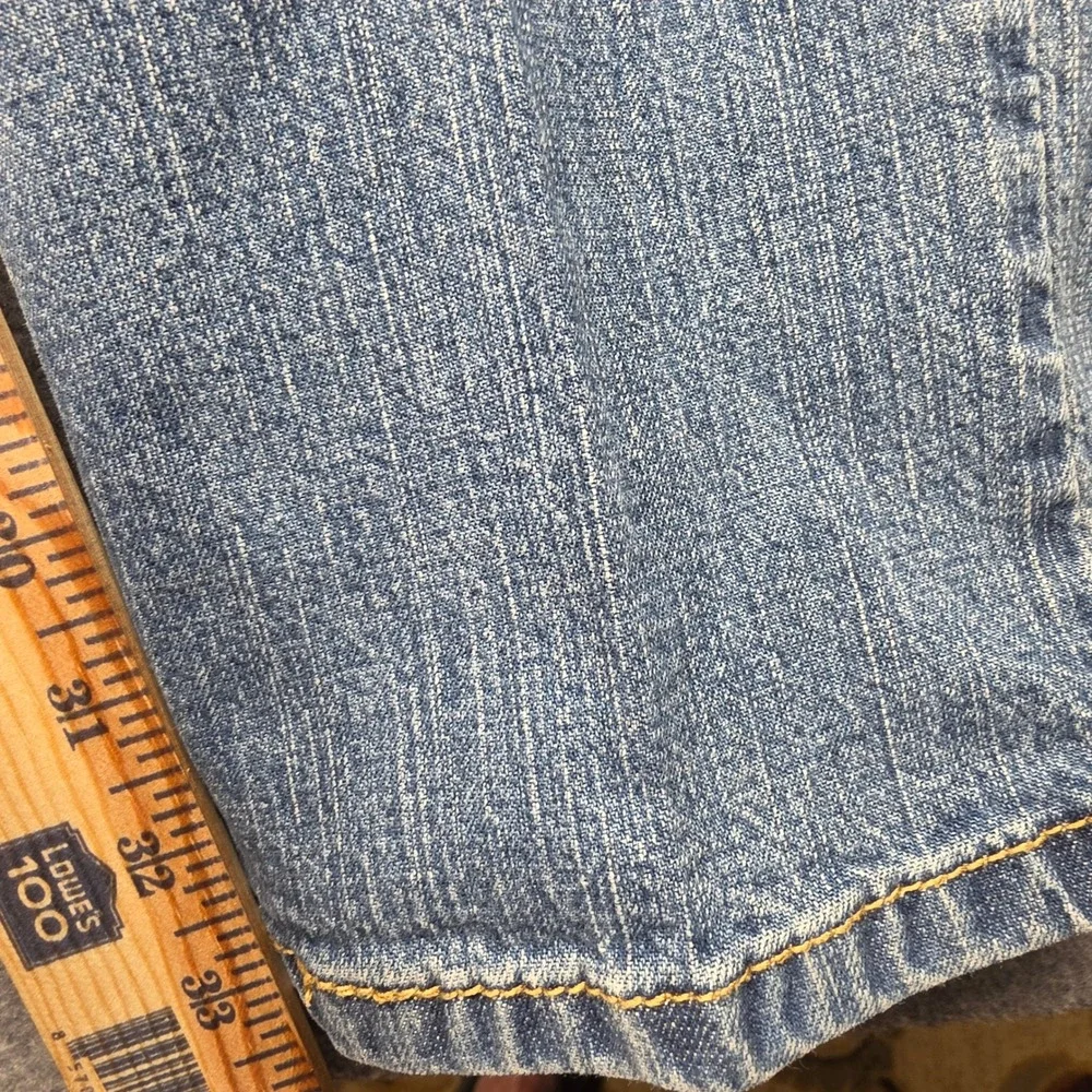 Levi Strauss Signature Mens Stretch Mid Rise Straight Leg Jeans Blue 32x31